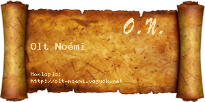 Olt Noémi névjegykártya